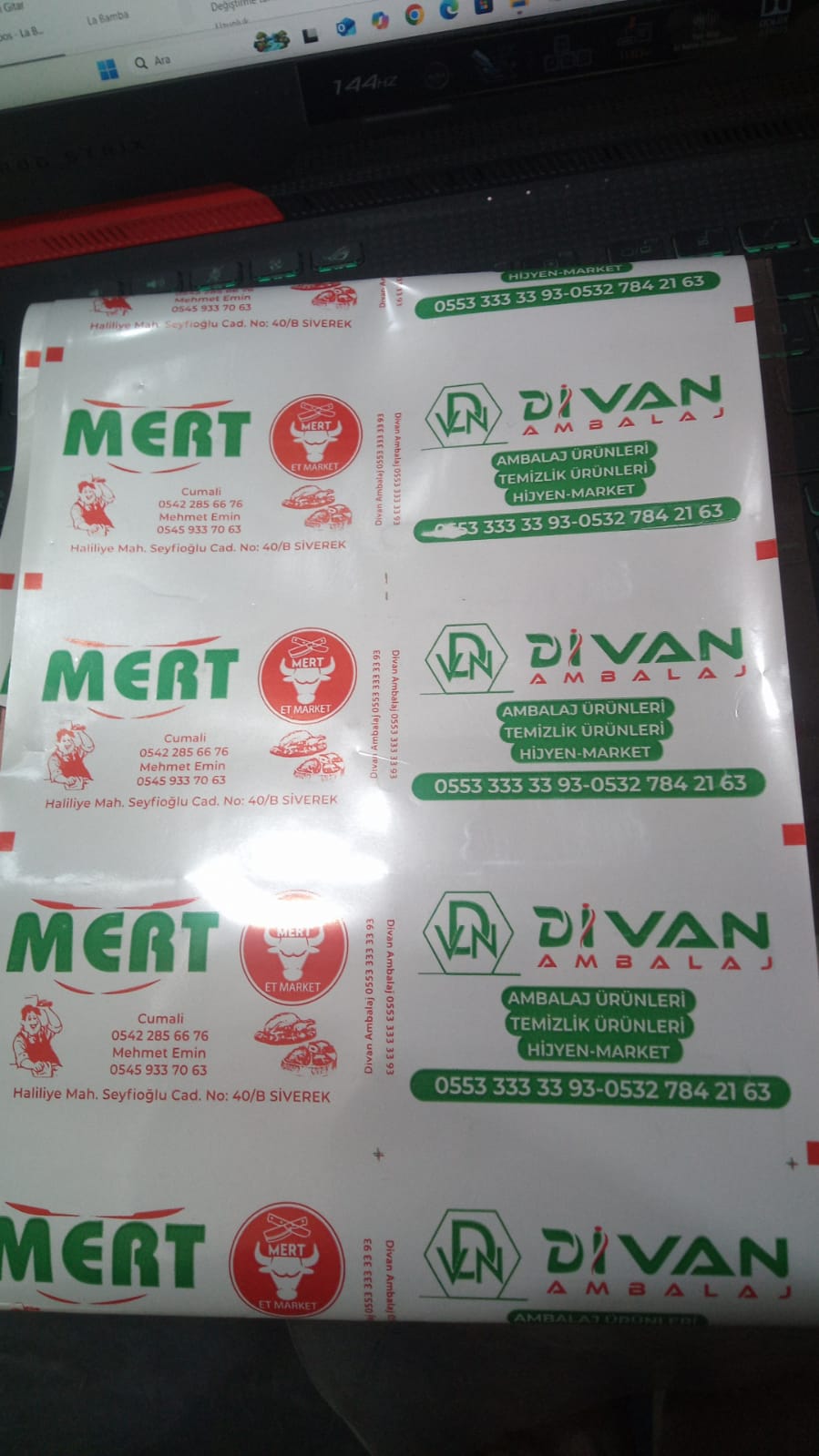 Mert Et Market - Divan Ambalaj